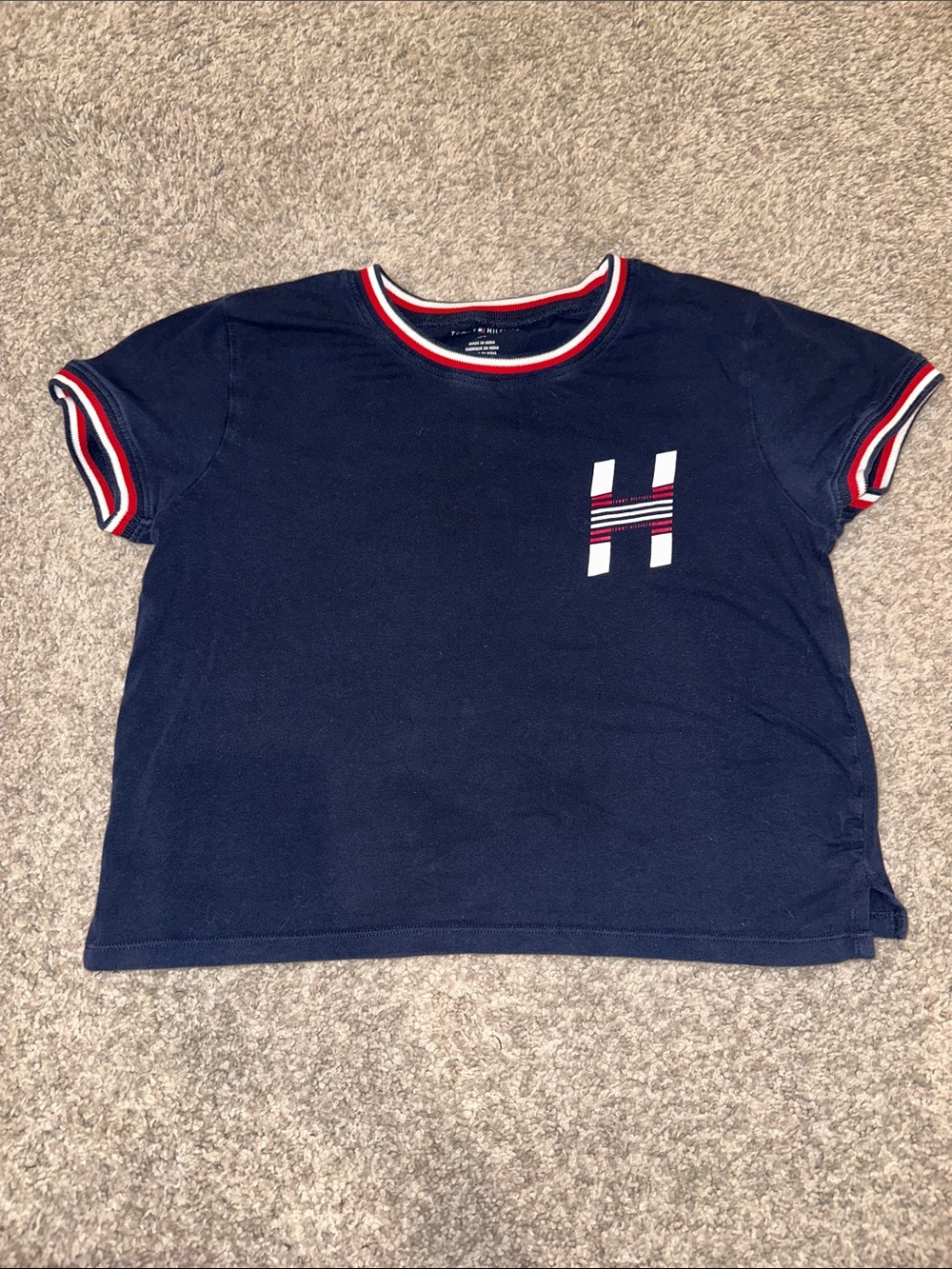 TOMMY HILFIGER Cropped Ringer Tee